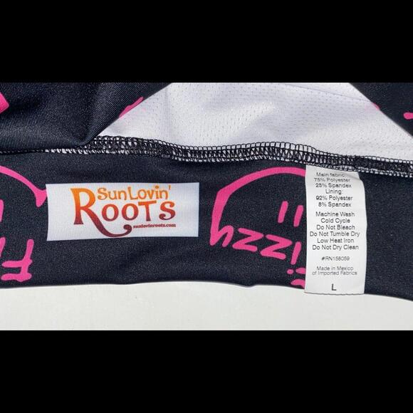 Sun Lovin Roots Long N Lean Riley Bra Fizzy Size Large - Picture 5 of 6